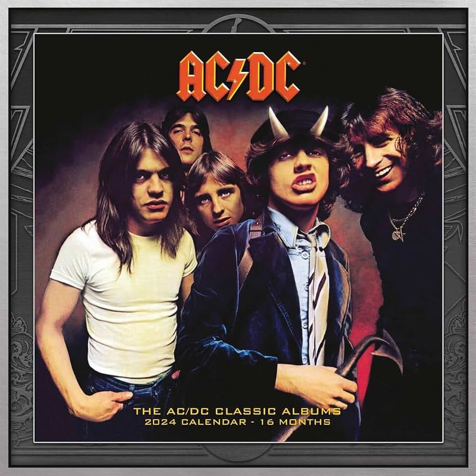 ACDC – Offizieller Kalender 2024 – 16-Monatskalender: Original Pyramid Kalender [Mehrsprachig] [Kalender] (Wall-Kalender)