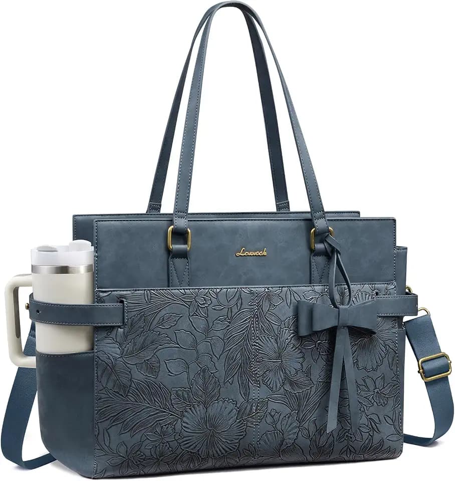 LOVEVOOK Laptop Bag for Women, Work Tote Computer Purse for Office Teacher