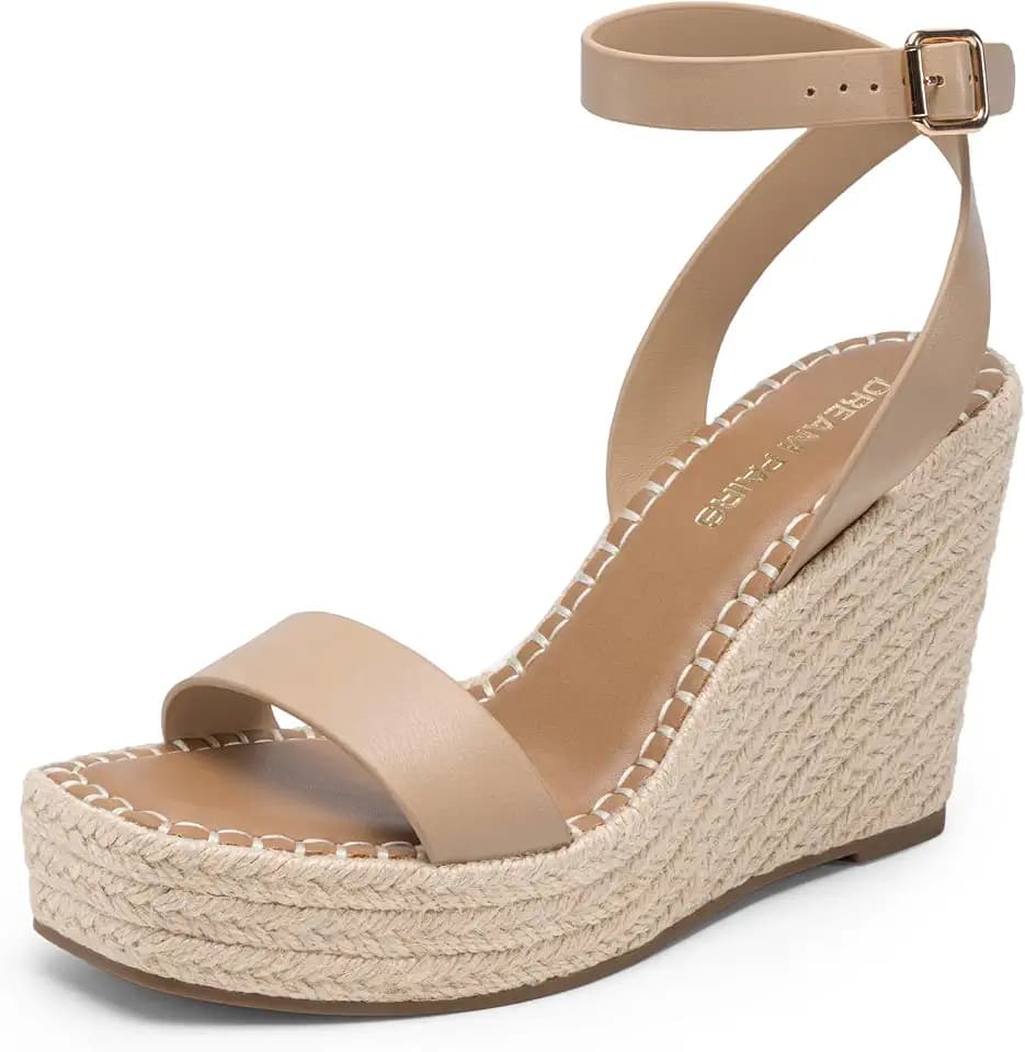 DREAM PAIRS Women's Open Toe Platform Wedge Sandals