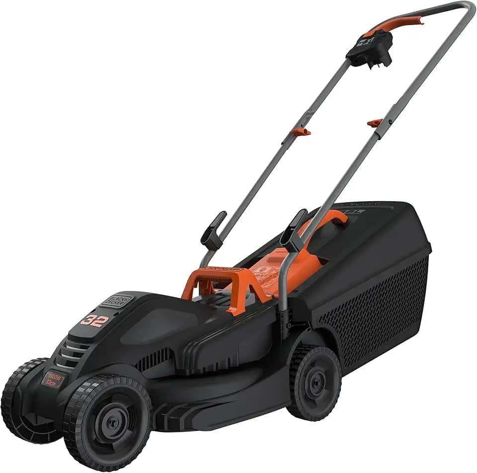 BLACK+DECKER 1000W 32cm Elektro-Rasenmäher, BEMW351-QS