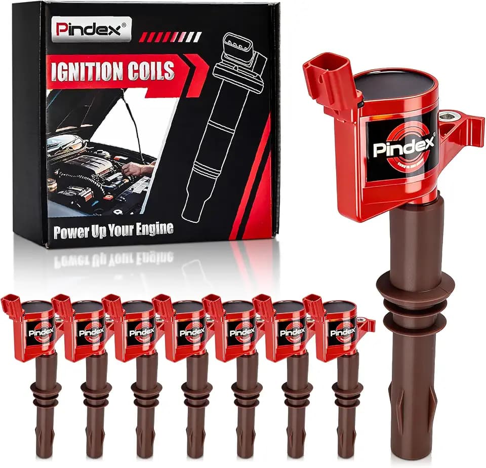 Pindex 8 Pack DG521 Ignition Coil Compatible with Ford V8 4.6L 5.4L 2008 2009 2010 F150 F250 F350 Super Duty Expedition Explorer Mustang Lincoln Navigator Mercury Mountaineer FD509 5C1716 E509 C1659