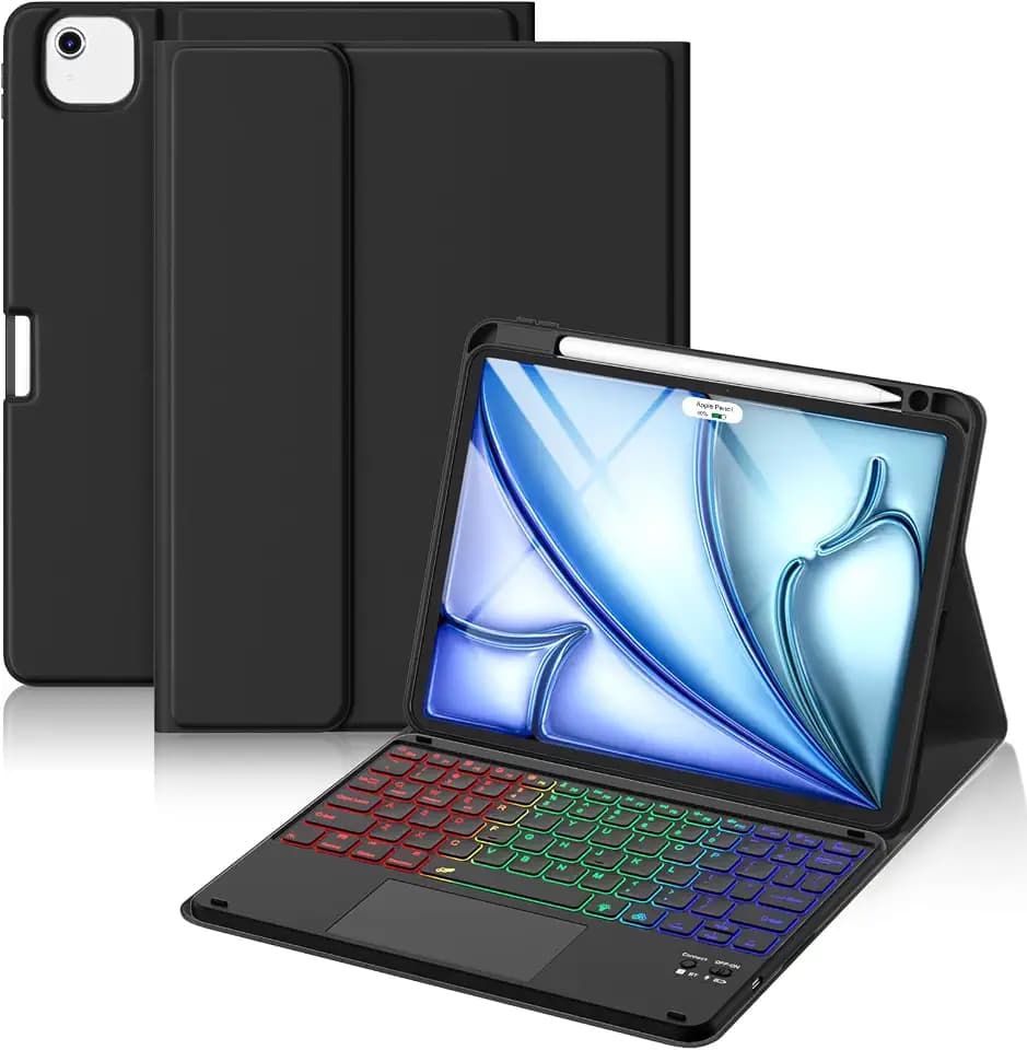 Hamile for iPad Air 11 Inch & Air 5th 4th Generation Case with Keyboard