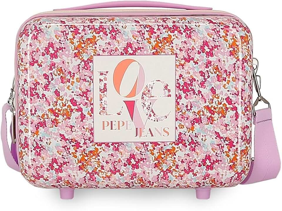 Pepe Jeans Sandra Schulrucksack, rosa, Verstellbare Schulterriemen für bequemes Tragen, Verschiedene Fächer, von Joumma Bags