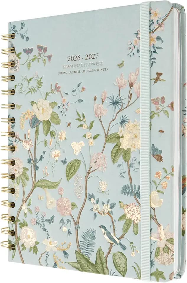 Kokonote Seasonal Flowers Planer Hausaufgabenheft 2026/2027 Kalender 2027