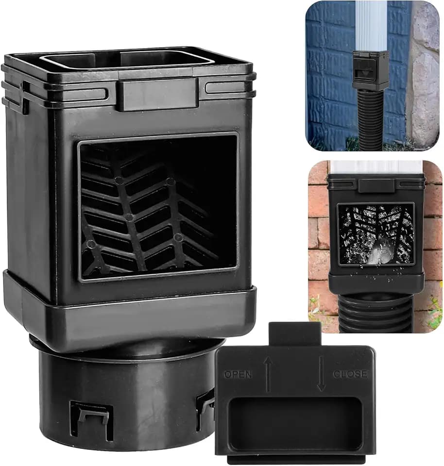 Downspout Filter,Downspout Leaf Filter,Leaf Removers,Fits 2X3 Gutter Downspout and 3X4 Gutter Downspout (Black)
