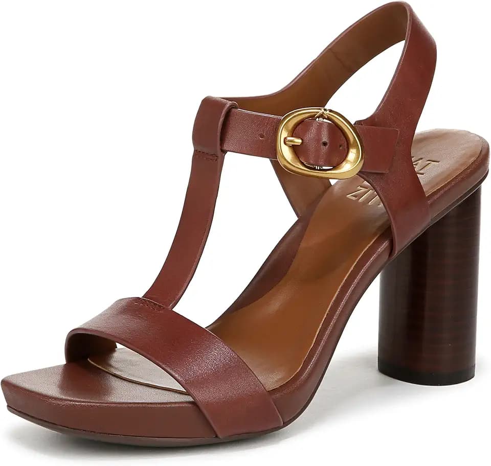 Naturalizer Women's Jordis T-Strap Buckle Closure Platform Heeled Sandal