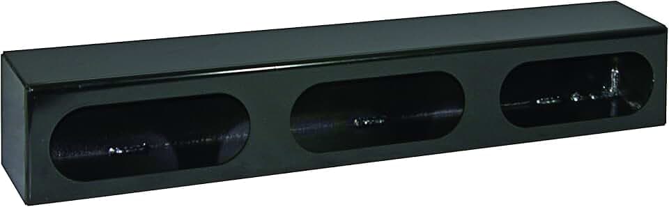 Buyers Products LB3253 Triple Oval Light Box, Black Powder Coat Steel, 3x3x25 Inches - Fits 6 Inch DOT Lights, Bolt or Weld Mount, Truck and Trailer Light Housing for Snow Plows and Work Vehicles