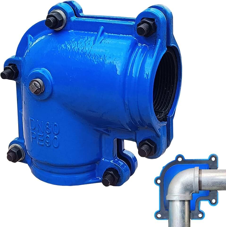 Pipe Repair Clamp 3 Inch Pipe Elbow(Outer Diameter of the Pipe is about 3.5 inch),90 Degree Elbow Leak Sealer,Short Radius,For PPR/PE/Iron Pipes With Threaded/Socket Connection Elbow