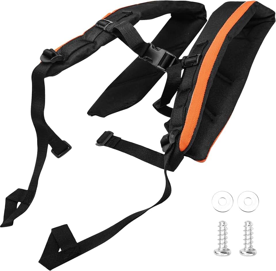 4283 710 9001 Right & 4283 710 9002 Left - Blower Shoulder Harness Straps for Stihl BR800 BR800x Leaf Backpack Blower, with Fixing Screw
