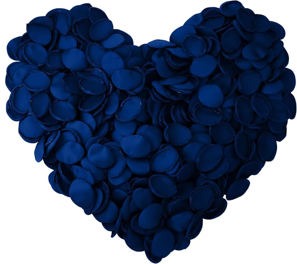 Premium Artificial Silk Rose Petals Flower Scatter Petals for DIY Wedding Aisle Centerpieces Table Confetti Party Favors Home Decoration, Blue 200pcs