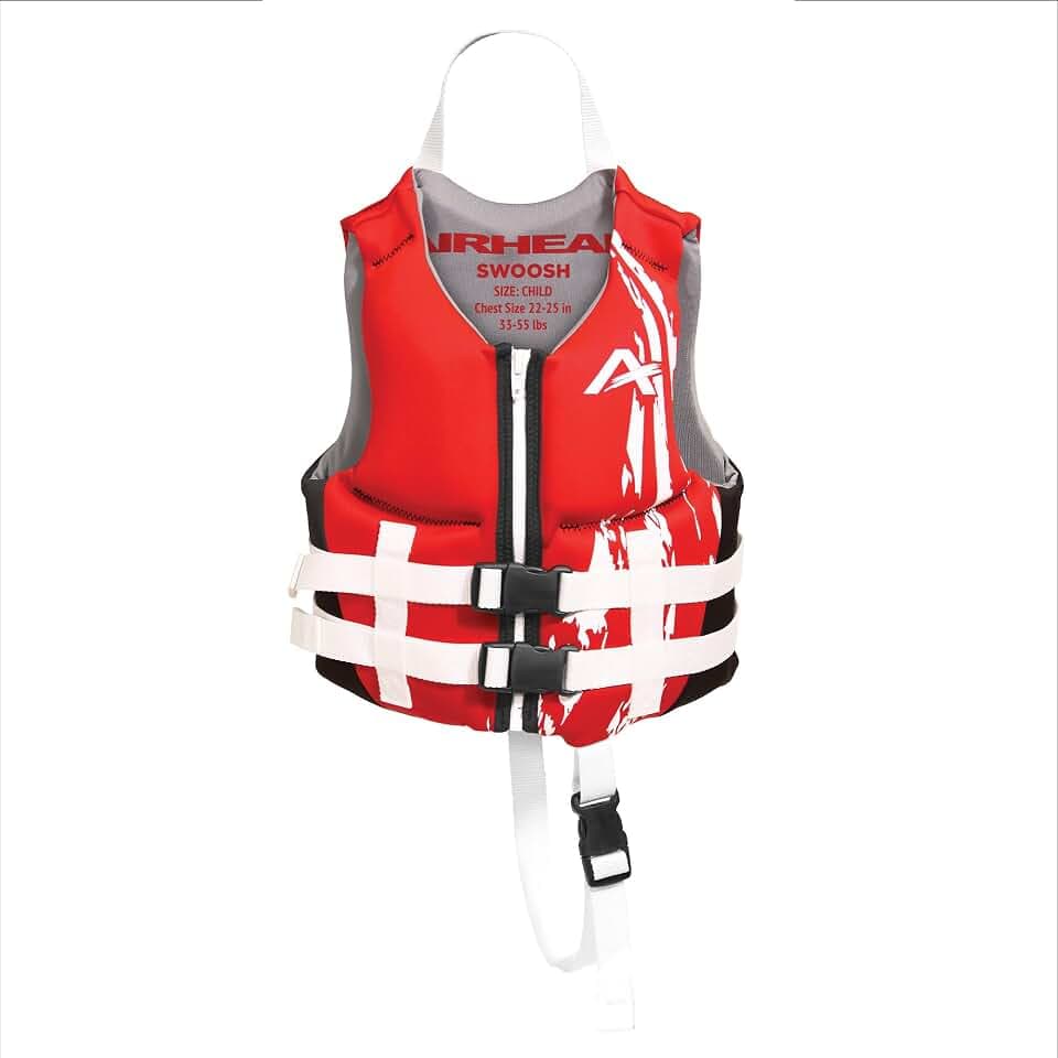 Airhead Swoosh Kwik-Dry Neolite Life Jacket, US Coast Goard Approved Type III Life Jacket, Adult and Youth Sizes