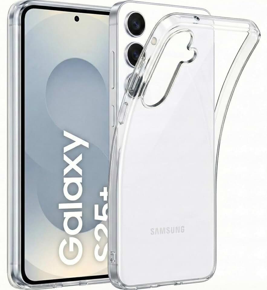 Oprimio Kristallklar Hülle für Samsung S25+ [Silikon Hülle] [%100 Durchsichtig] [Deutsche Material] [Ultra Dünn] Klar Handyhülle für Samsung Galaxy S25 Plus