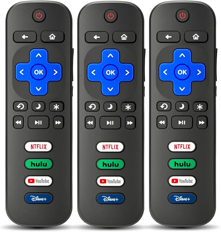 Replacement Remote Control for Roku TV, 3-Pack