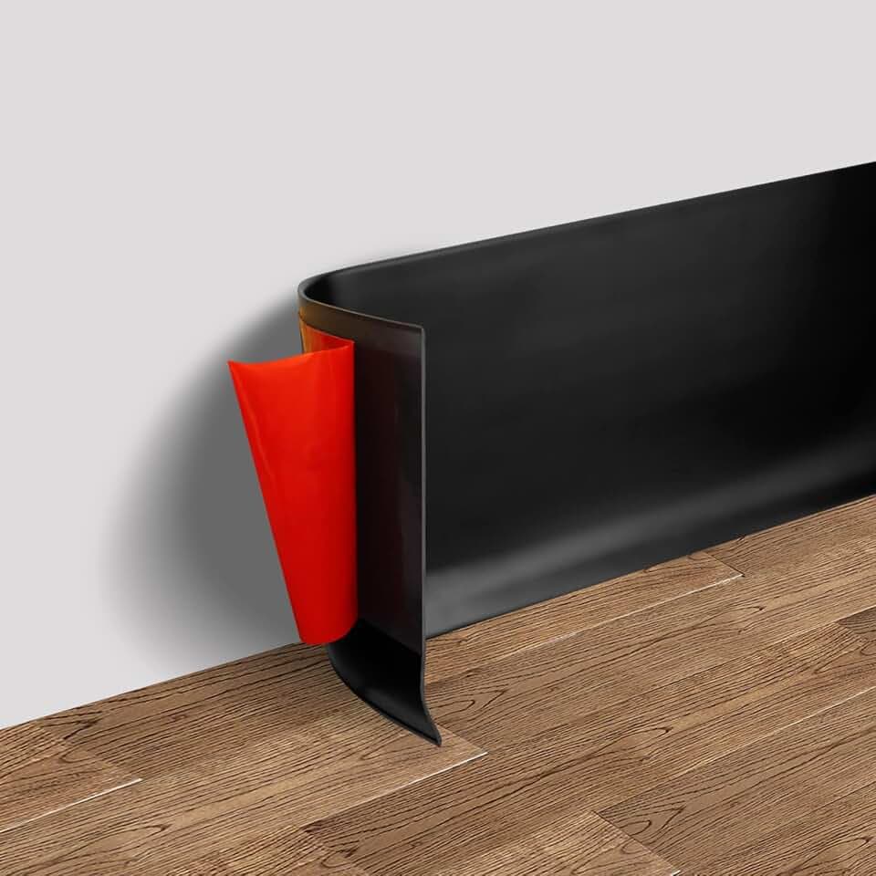 FONUNO Vinyl Wall Base Rubber Baseboard Molding Trim Self Adhesive 4" Wide