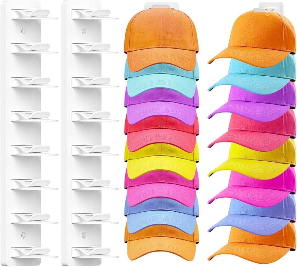 Cap Halter 2 Stück Cap Halterung Wand Klebe & Schraubbefestigung für Caps