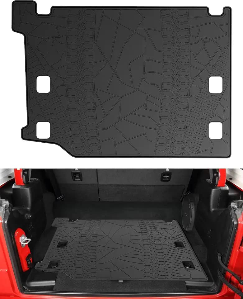 JOYTUTUS Cargo Mat Compatible with Wrangler JL 4XE, All-Weather Protection Trunk Mat Cargo Liners Heavy Duty Waterproof Odorless fits 2021-2026 Wrangler JL 4XE (Not Fits 4X4)