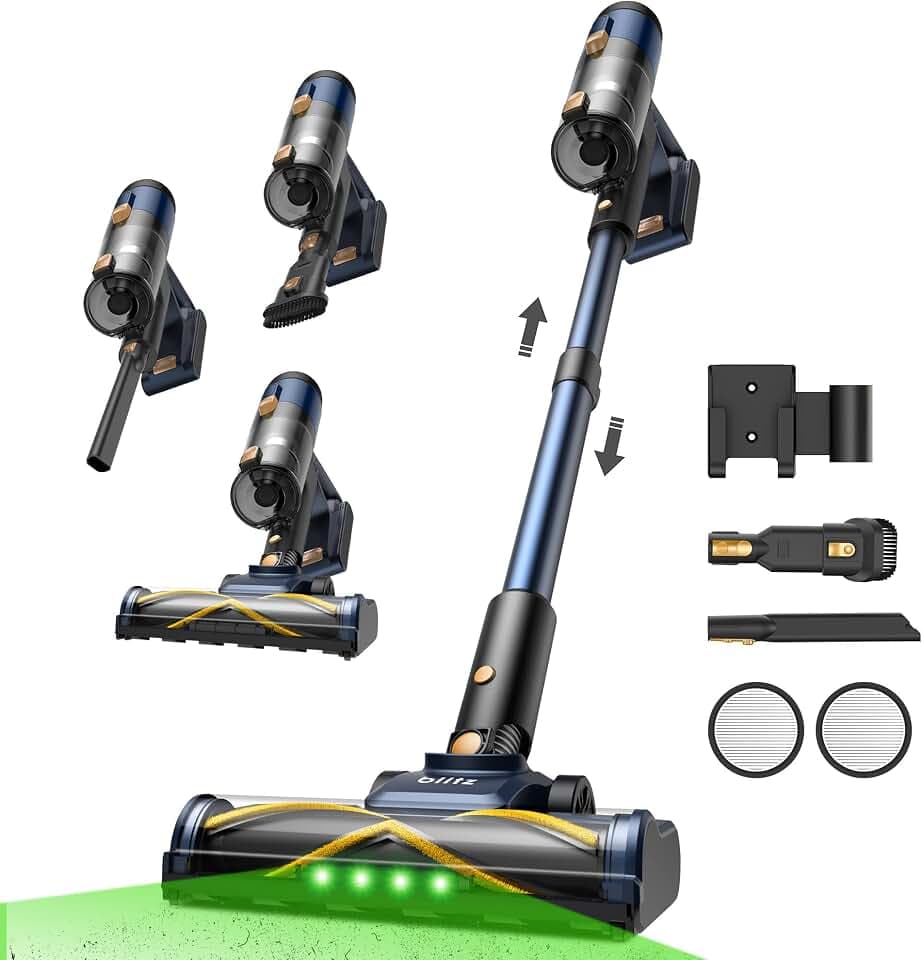 Vexilar Kabelloser Staubsauger, 58000Pa/ 50 Min, leistungsstarker Staubsauger, kabellos, Ultraleicht, verhedderungsfrei, V12 Staubsauger ohne Beutel