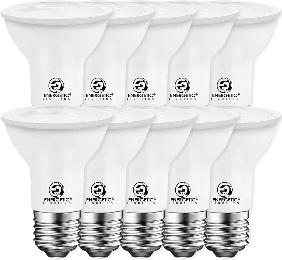 Energetic 10 Pack PAR20 LED Bulbs 50W Equivalent 5W Dimmable, 3000K Warm White 460 Lumen E26 Medium Base Indoor Outdoor Spot Light Bulb Flood Light Bulb
