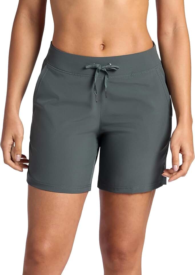 Gaiam Women's Willow Walking Woven 7” Short, Standard Fit, Stretch Lightweight Material