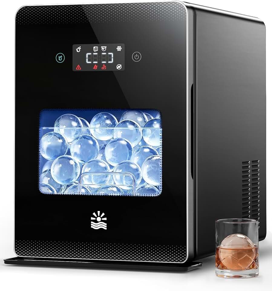 2" Ice Ball Maker, 4 Ice Spheres in 35min, 144pcs/Day for Whiskey