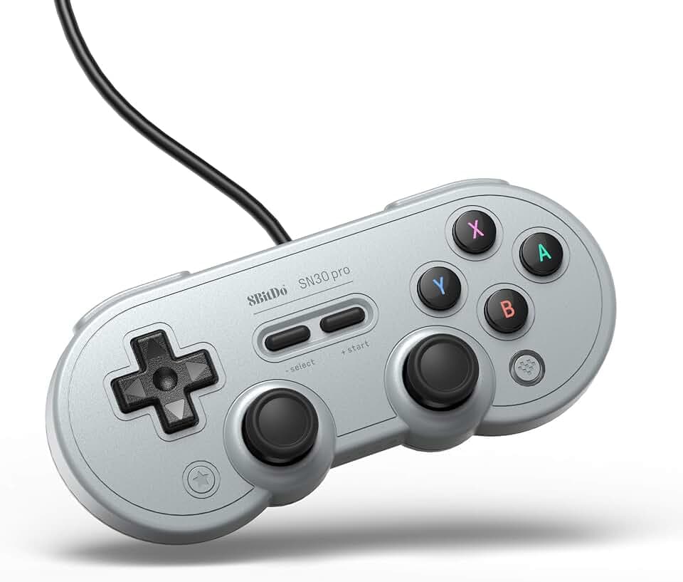 8Bitdo Sn30 Pro USB Wired Gamepad for Switch, Windows & Raspberry Pi(Gray Edition)