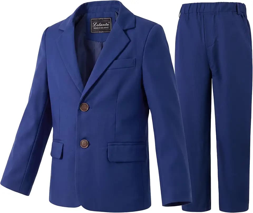 LOLANTA 2-teiliges Jungen festlichen Anzug Set, Kinder Blazer & Hosen Outfit, Freizeitkleidung oder Hochzeitskleid, 2-13 Jahre