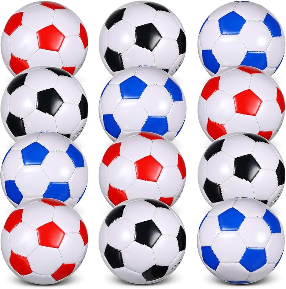 Libima 12 Pcs Soccer Ball Bulk with Pump Official