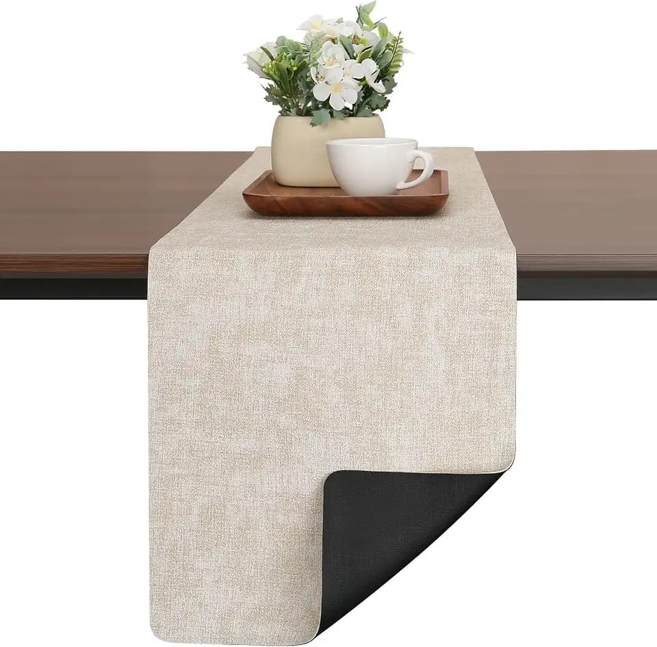 Modern Tischläufer aus Leder, doppelseitig Outdoor Tischläufer