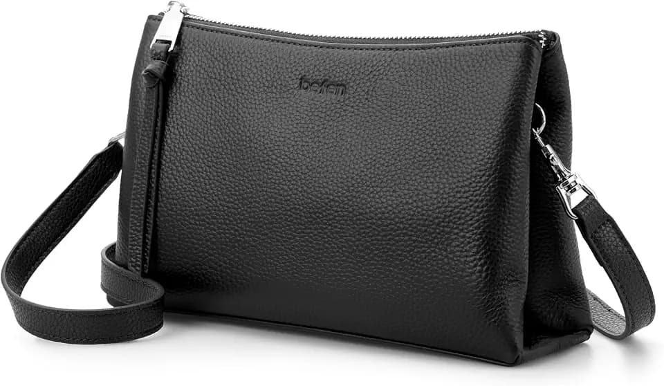 befen Genuine Leather Crossbody Bags for Women, Small RFID Leather Purses