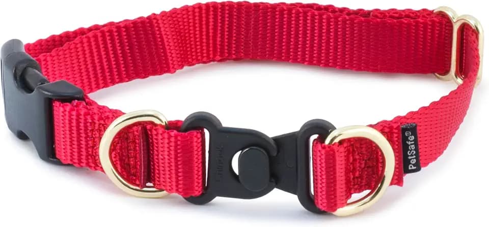 PetSafe KeepSafe Break-Away Dog Collar, Red, 1 in Wide, Medium