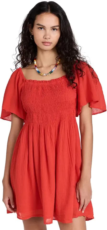 Velvet by Graham & Spencer Women's Esme Cotton Gauze Smocked Dress
