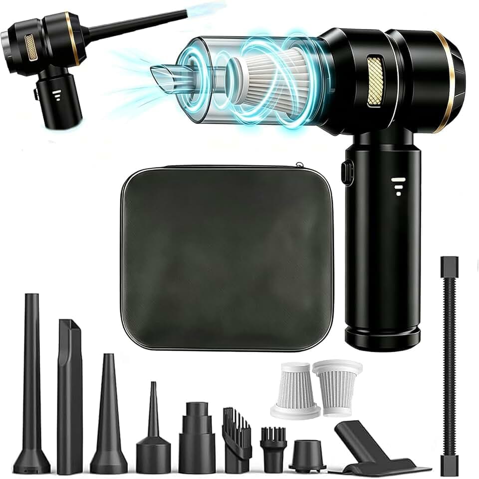 Mini Vacuum/Air Duster Cleaner, 22000Pa Handheld Cordless Car Vacuum