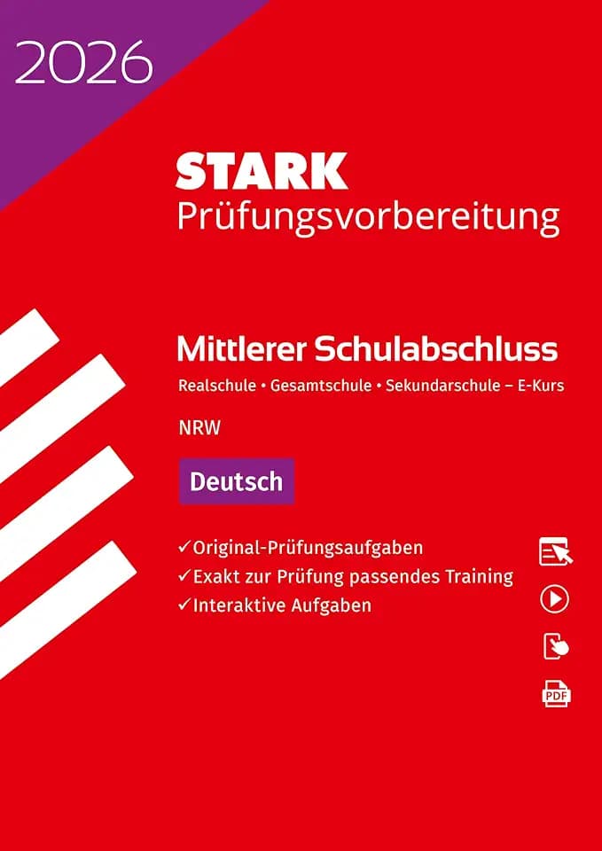 STARK Deutsch E-Kurs - Mittlerer Schulabschluss (MSA) 2026 NRW - Prüfungsvorbereitung (Abschlussprüfungen)
