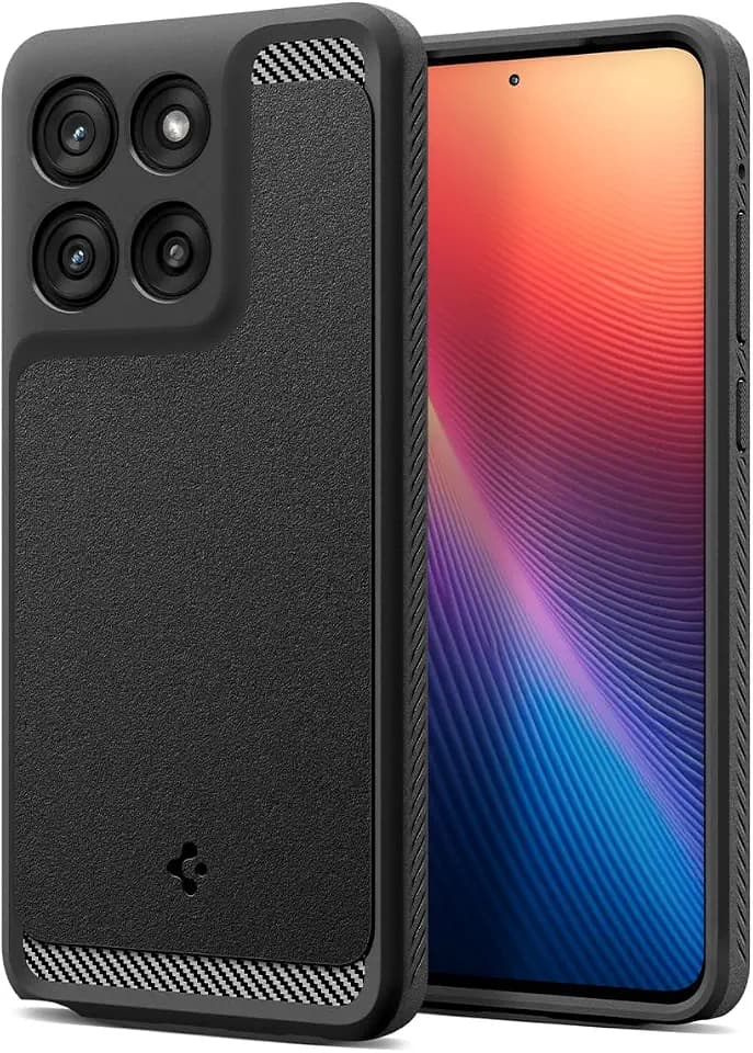 Spigen for Moto G Stylus 2026/2025 Case, Rugged Armor [Military-Grade Protection] [Slim Fit Anti-Slip Grip] [Wireless Charging] - Matte Black