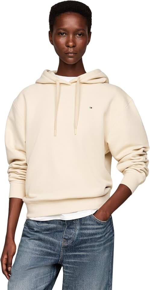 Tommy Hilfiger Damen Hoodie Flag On Chest mit Kapuze