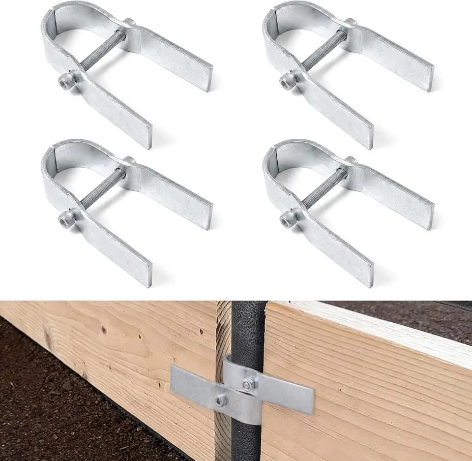4 Pack Horse Panel Clamps for Wood Boards, 1-5/8" Heavy Duty Galvanized Corral Panel Clamp Fit 2" Livestock Panels Attach Lumber to Horse Stalls Round Pens or Cattle Panels