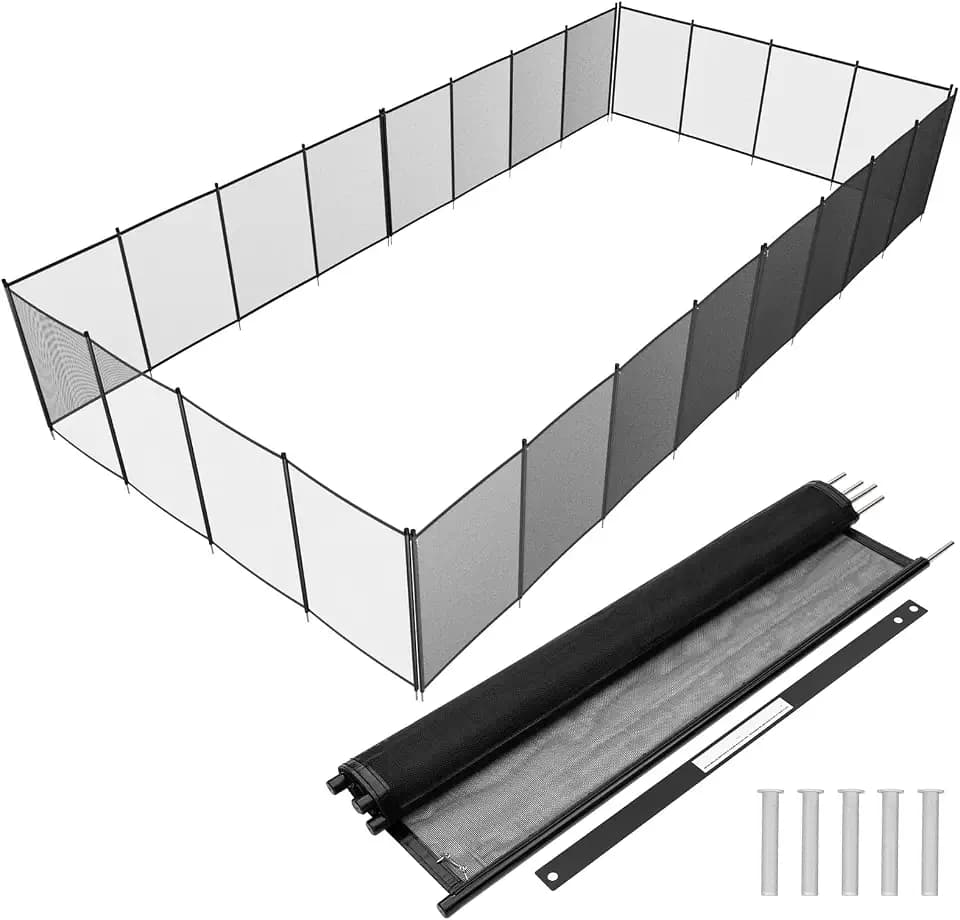 VINGLI Pool Fence 4Ft x 12Ft, Swimming Safety Fencing for Inground Pools