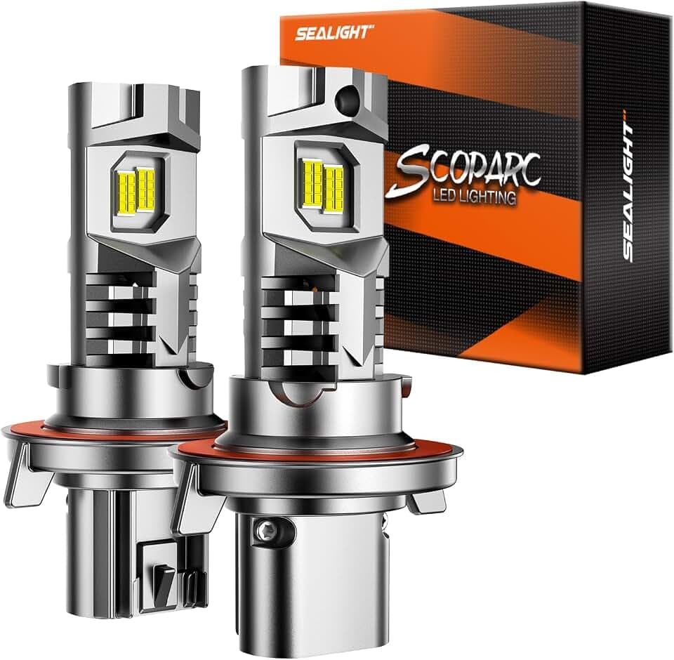 SEALIGHT S7S H13/9008 Fog Lamps, 60000LM Brightest 6500K Cool White, 3Mins Easy Installation, 10 Years Lifespan, Plug-N-Play, IP68 Waterproof, Pack of 2