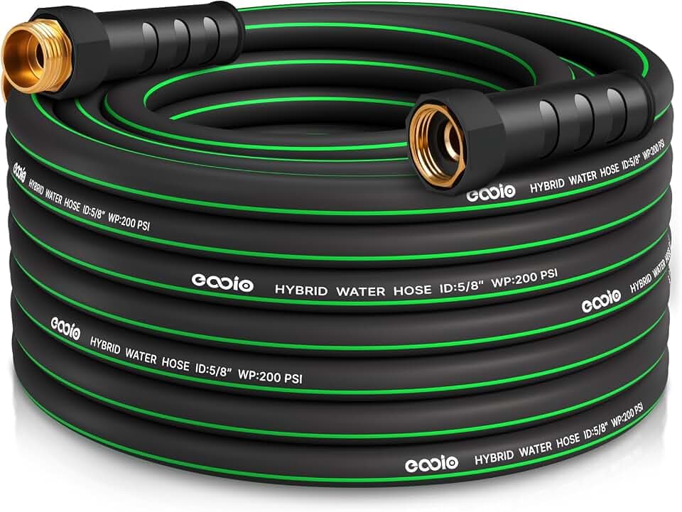 Heavy Duty Garden Hose 35ft, NON-EXPANDABLE Flexible Water Hose, Kink Resistant Lightweight Hybrid Hose, Leakproof Hose Male to Female Fittings