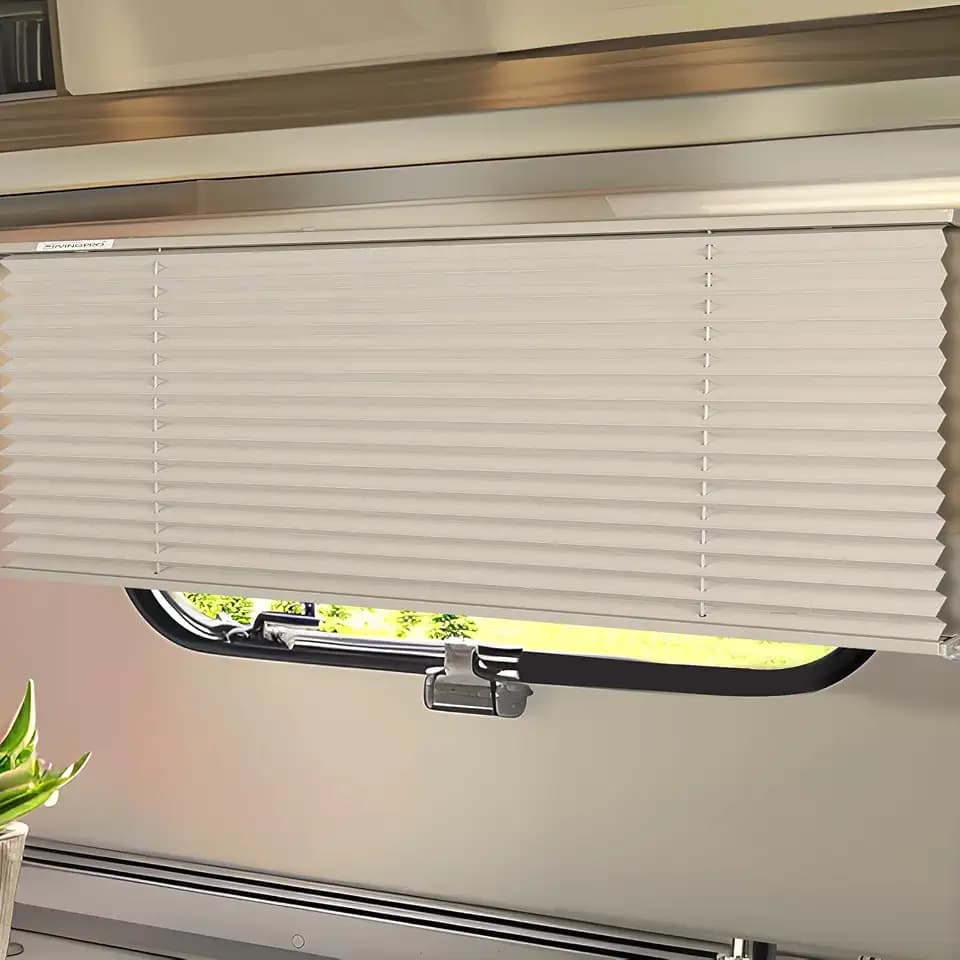 RV Blinds for Camper Windows, RV Window Shades, 32"W x 24"L, Grey