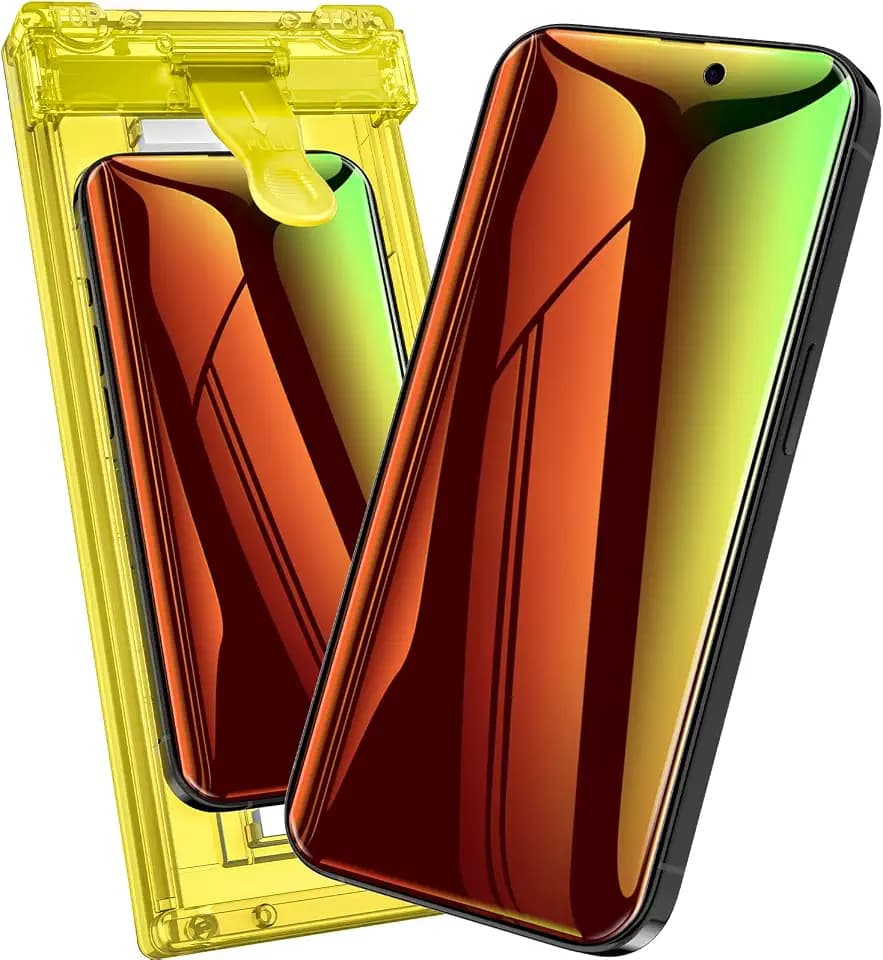 Fotbor for iPhone 17 Pro Privacy Screen Protector, 2 Pack Colorful Gradient Anti-Spy Anti-Blue Light 7H Hardness Film [Auto-Alignment Tray], No Peeling Shatterproof Bubble Free Case Friendly