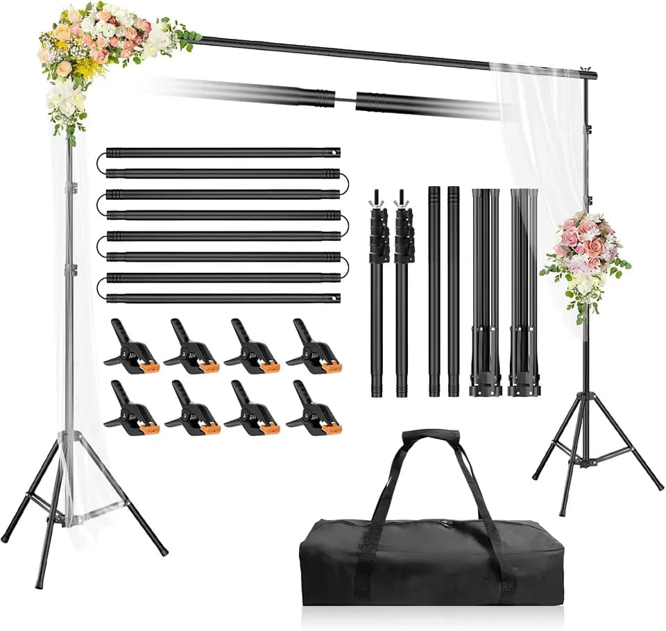 Backdrop Stand Kit 10x7ft(WxH) for Party Photography Weddings