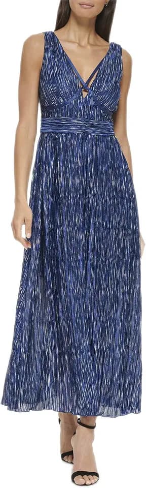 Guess Women's Lace Midi Sweetheart Textured Tank Dress