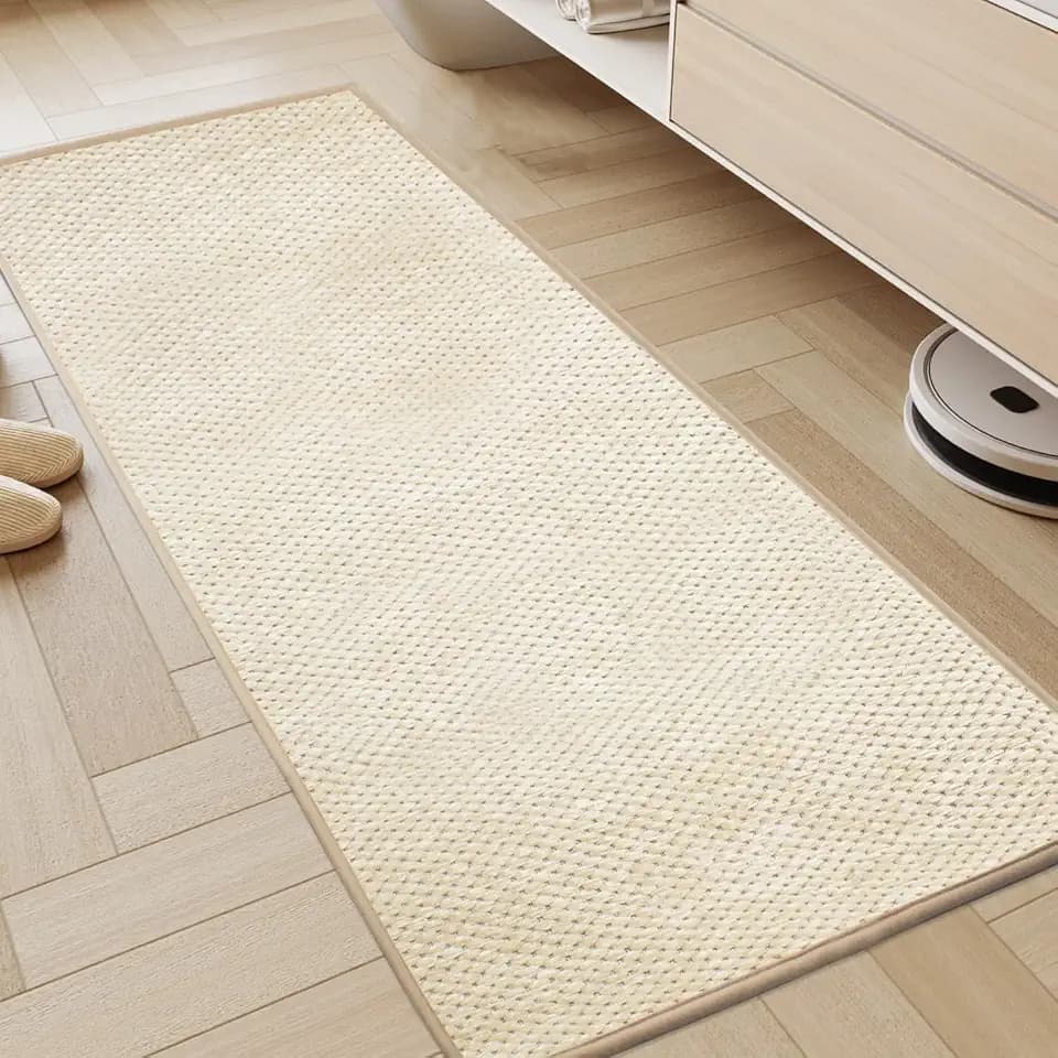 Küchenteppich 45x180cm, Küchenläufer, Teppich Läufer Küche, Beige