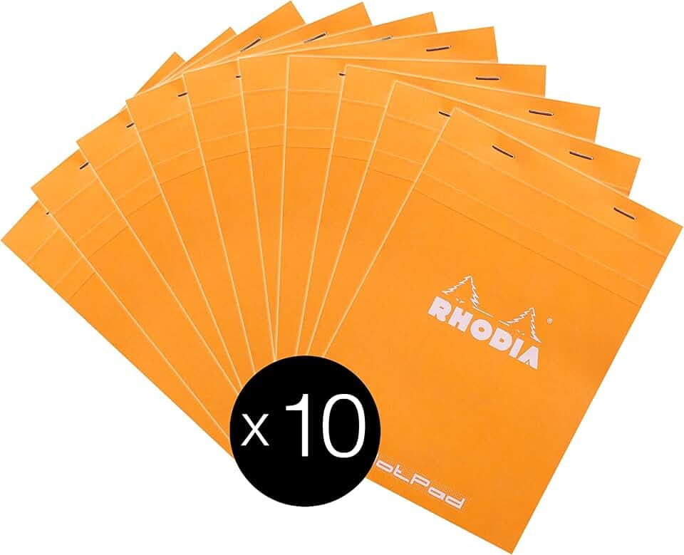 Rhodia 16558C 10 Notizblöcke DotPad N.16 A5 80 Blatt dot Lineatur Orange