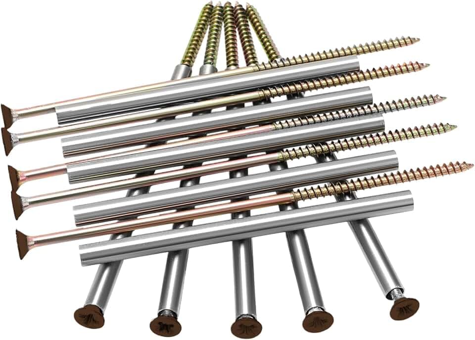 Morningro 7'' Gutter Screws with Metal Ferrule