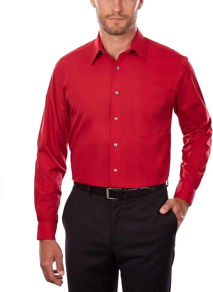 Van Heusen Herren Poplin Klassisches Hemd