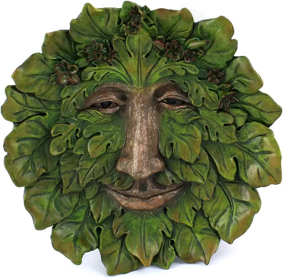Top Collection Garden Fig Green Man Hanging Plaque, Large