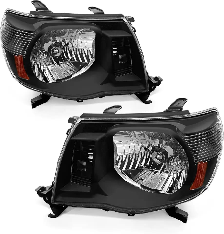 for 2005-2011 Toyota Tacoma Headlights Assembly Black Pair