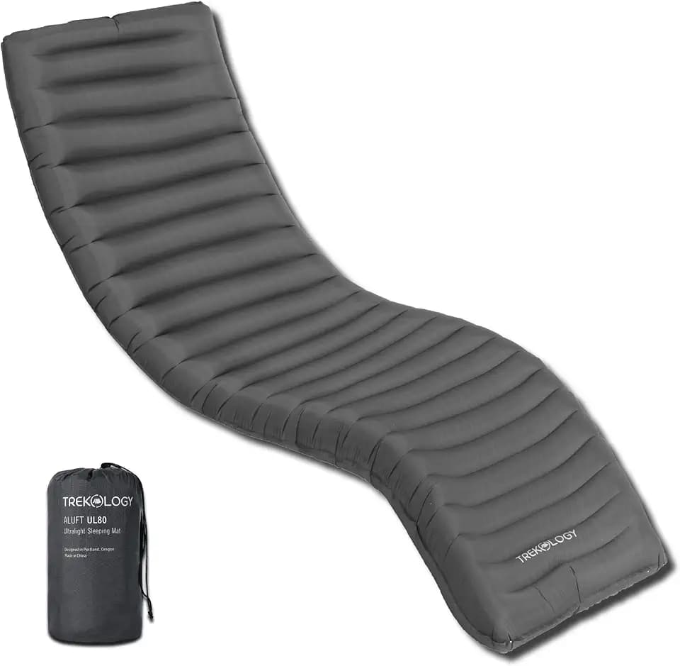 TREKOLOGY Isomatte aufblasbar, Sleeping Pad, Camping Luftmatratze - UL80 aufblasbare Isomatte Camping Isomatte Isomatte Ultraleicht, Isomatte leicht kleines Packmaß für einen erholsamen Schlaf